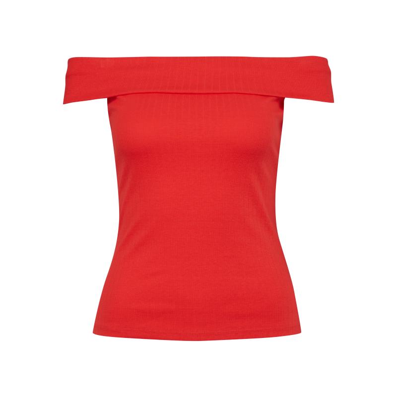 Piros női rövid ujjú póló