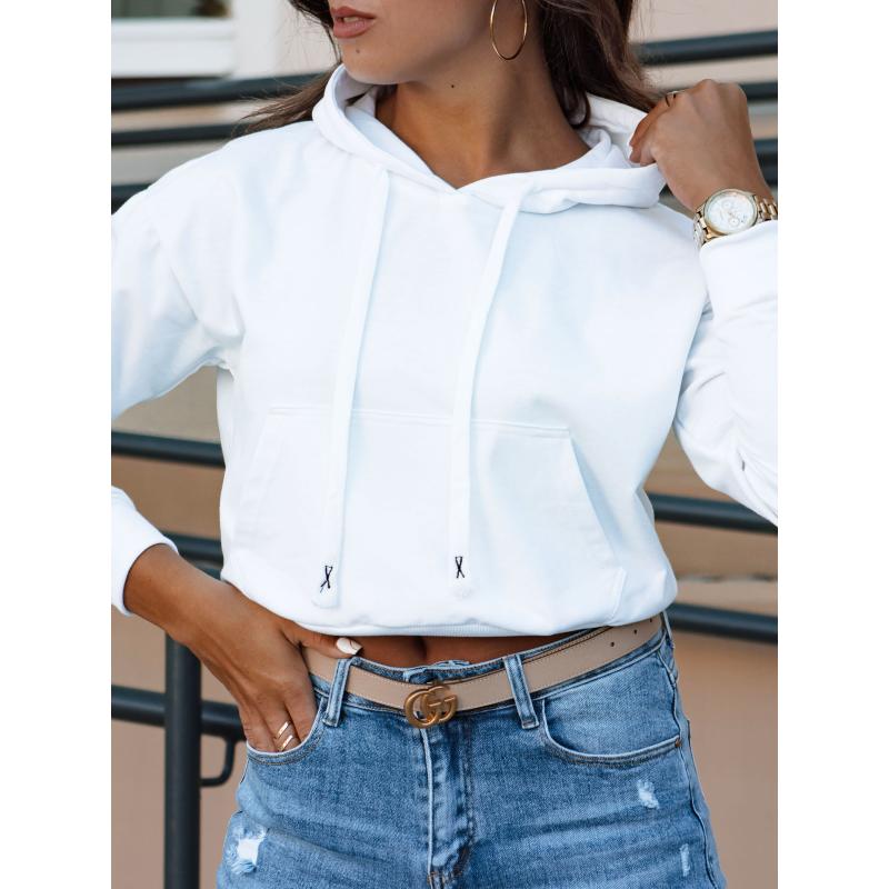 Dámská mikina s kapucí TRENDHOOD bílá