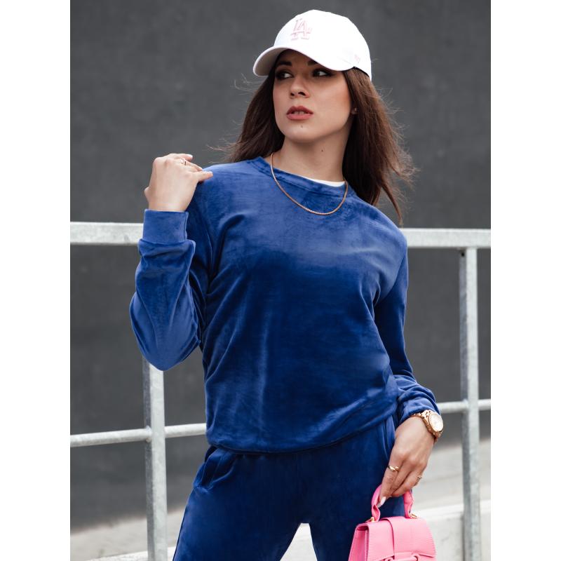 Dámská velurová souprava URBANVELVET námořnická modrá