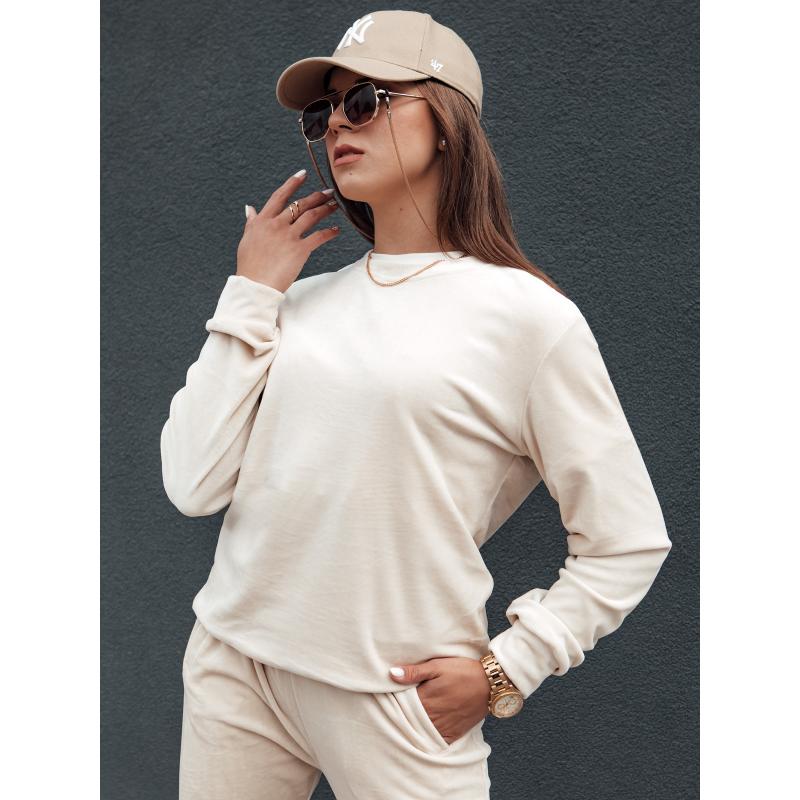 Dámská velurová souprava URBANVELVET ecru