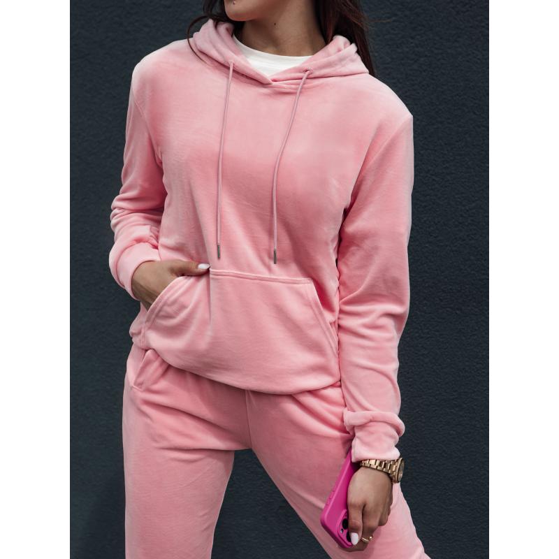 Dámská velurová souprava RELAX FIT růžová