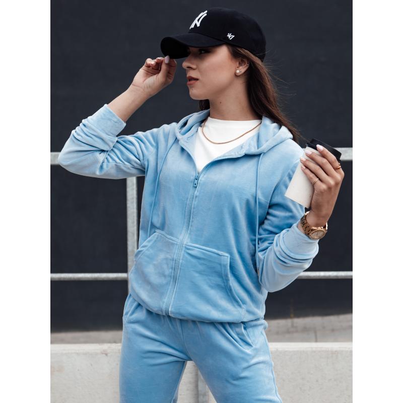 Dámská velurová souprava VELCOMFY modrá