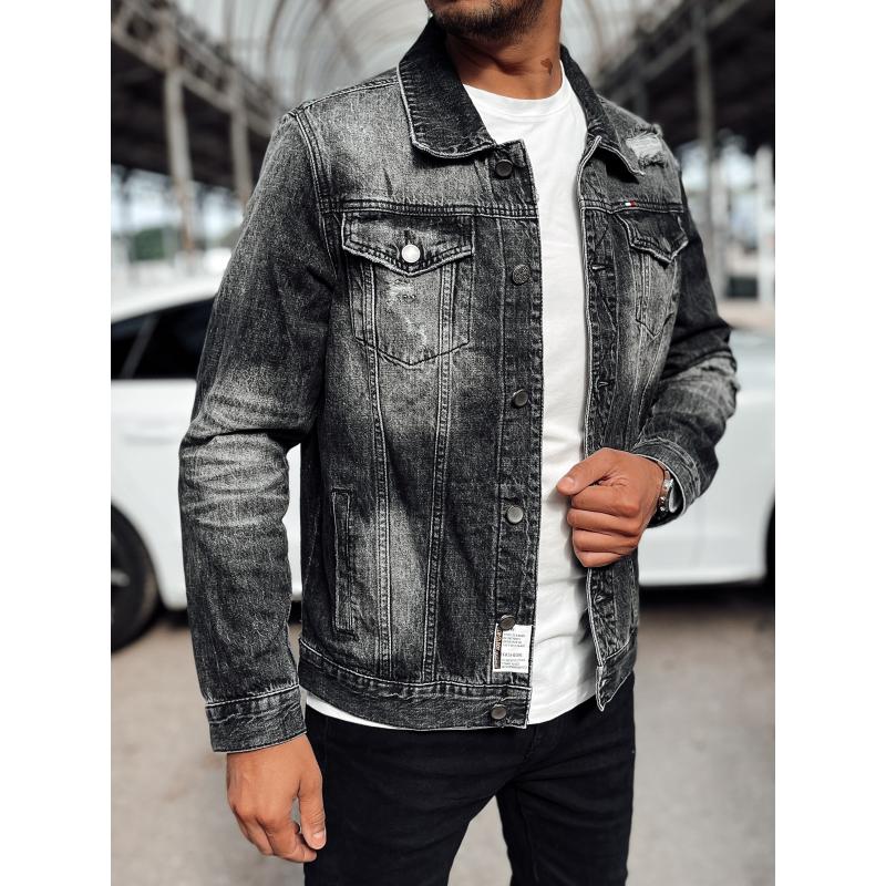 Pánská džínová bunda DELA černá