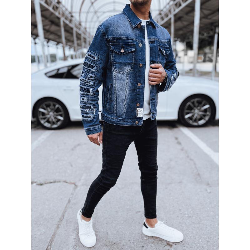Férfi farmerdzseki DELAS kék