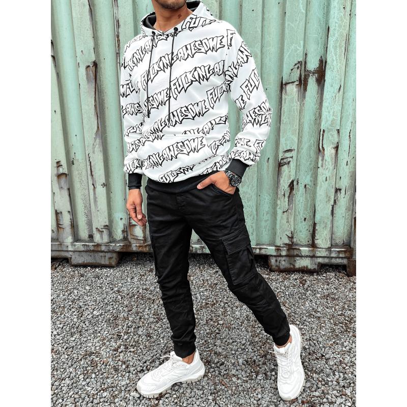 Pánská mikina s kapucí RIMA bílá