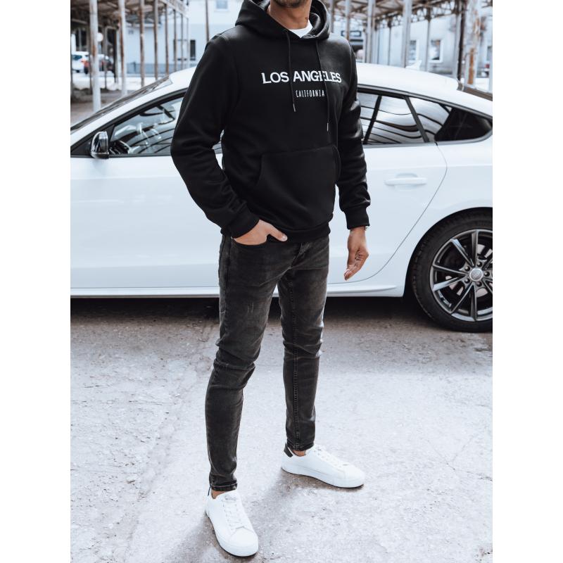 Pánská mikina s kapucí URA černá