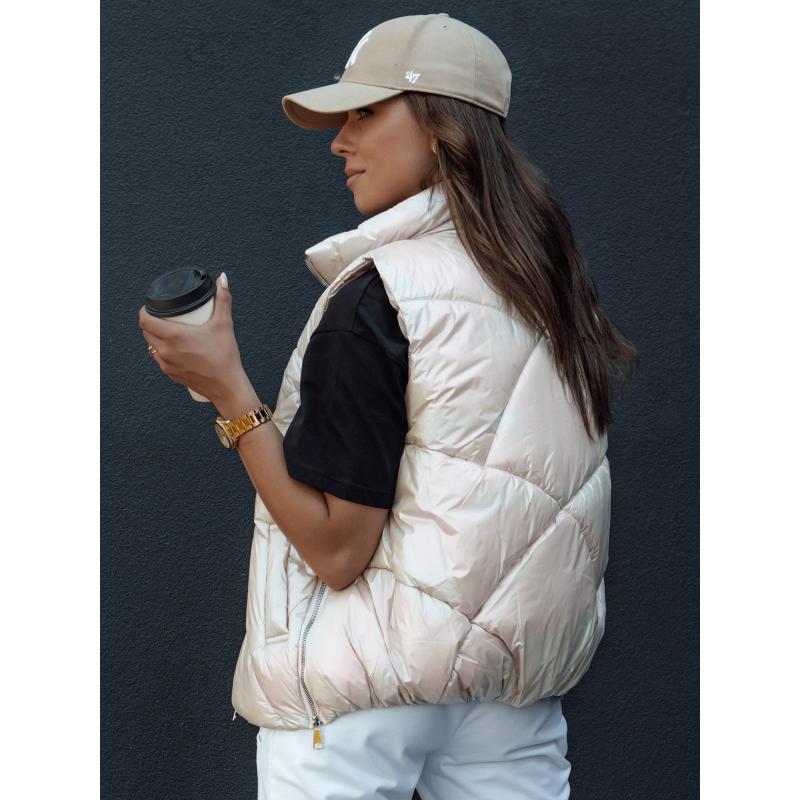 Dámská prošívaná vesta HOLO béžová