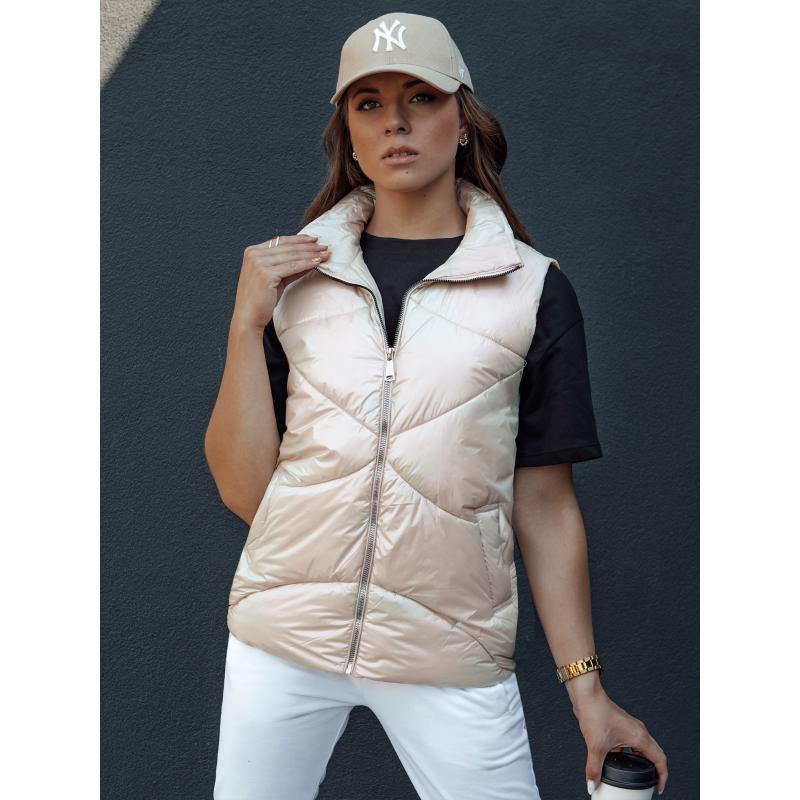 Dámská prošívaná vesta HOLO béžová