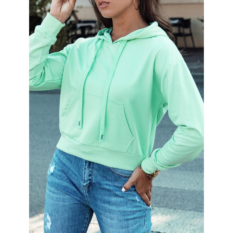 Női kapucnis pulóver TRENDHOOD menta
