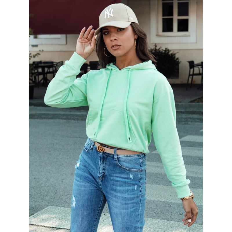 Női kapucnis pulóver TRENDHOOD menta