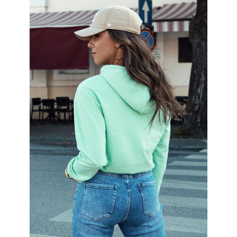 Női kapucnis pulóver TRENDHOOD menta