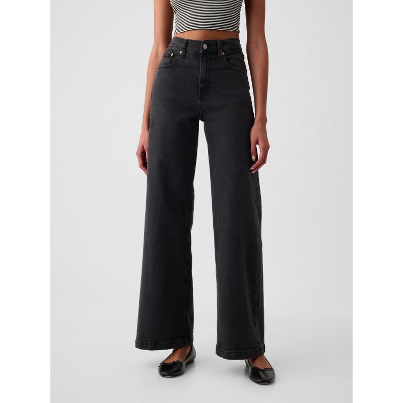 High Rise Stride széles farmer