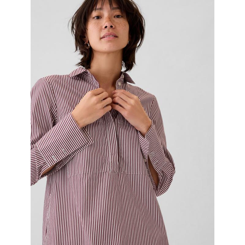 Csíkos ing mini ruha