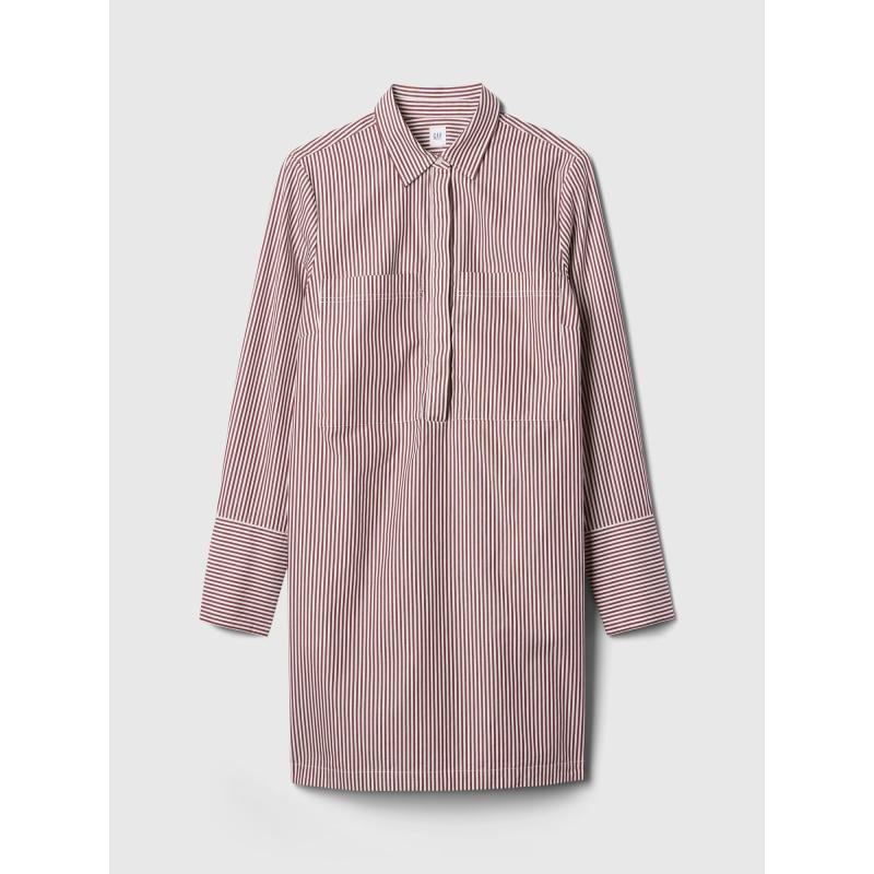 Csíkos ing mini ruha