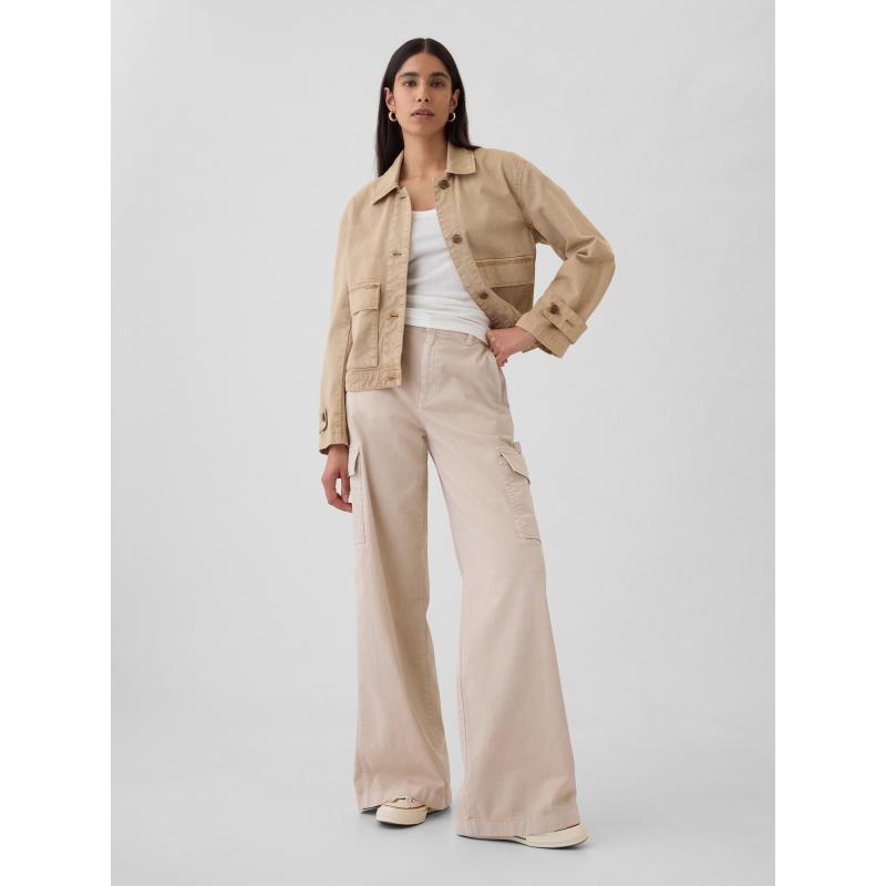 Kalhoty s kapsami Baggy Khaki Cargo