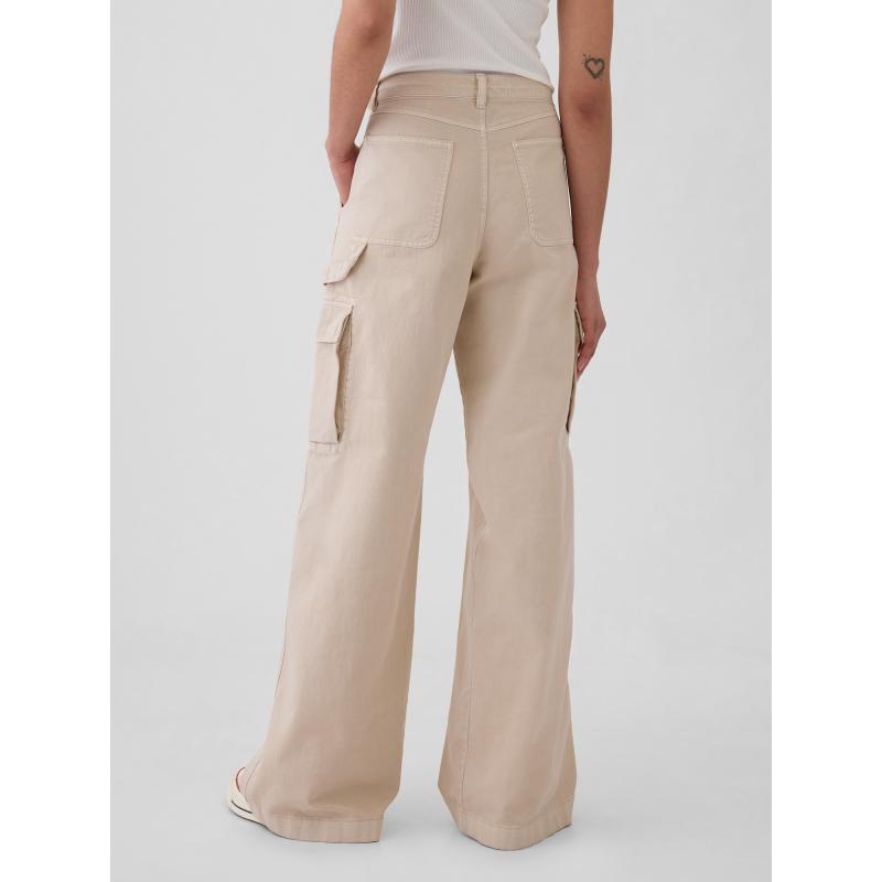 Baggy Khaki Cargo nadrág zsebekkel