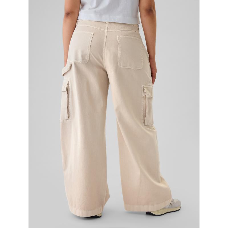 Baggy Khaki Cargo nadrág zsebekkel