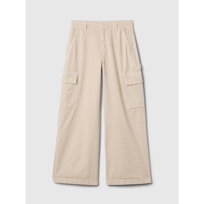 Baggy Khaki Cargo nadrág zsebekkel