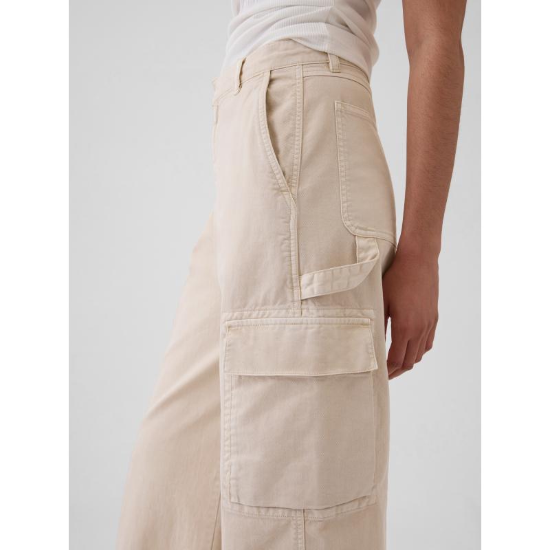 Baggy Khaki Cargo nadrág zsebekkel