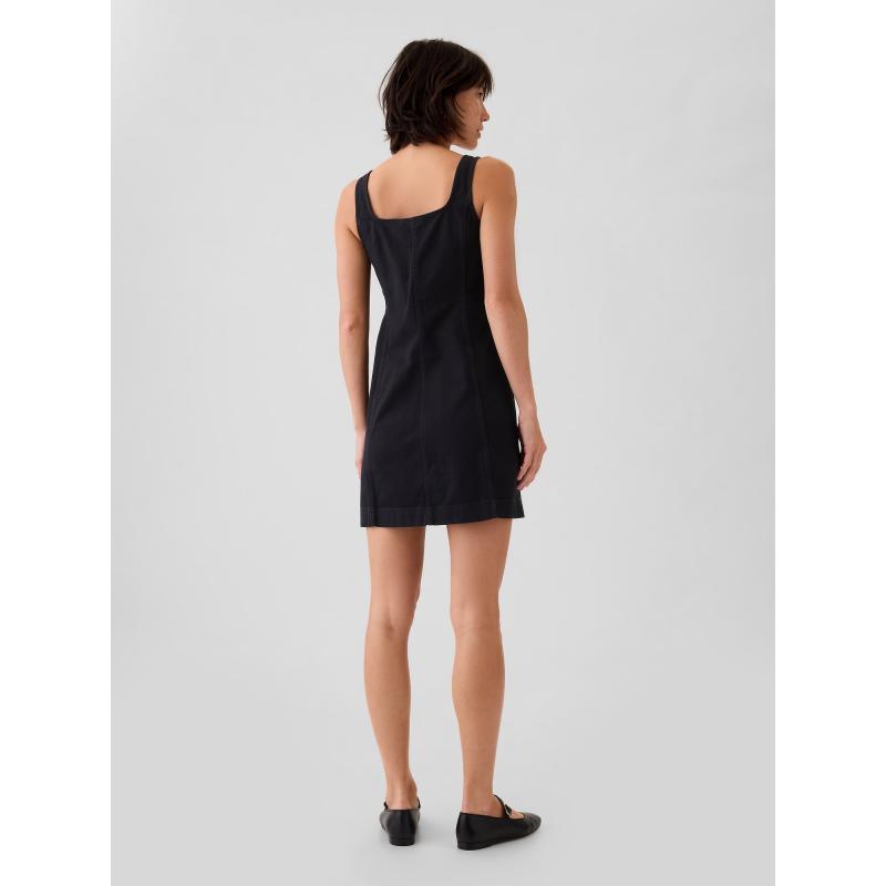 Denim miniruha Utility