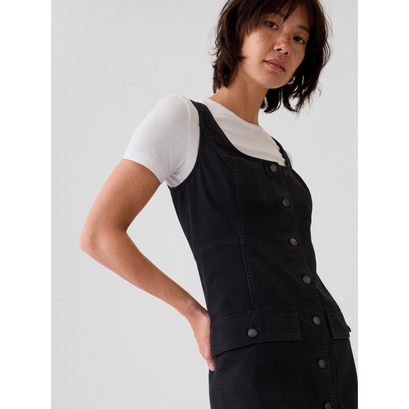 Denim miniruha Utility