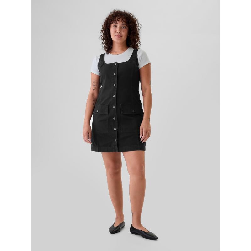 Denim miniruha Utility