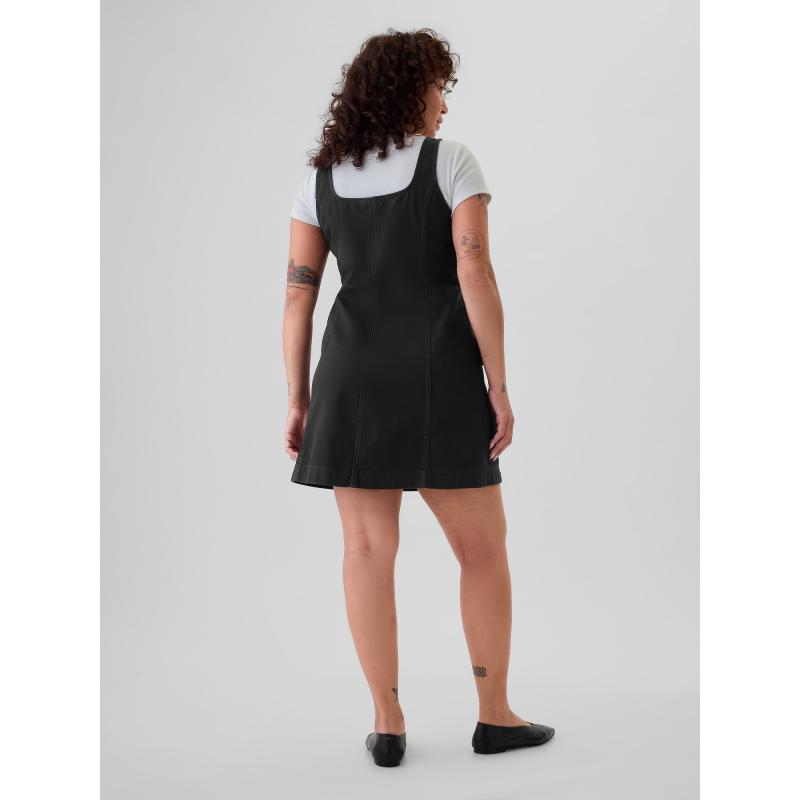 Denim miniruha Utility