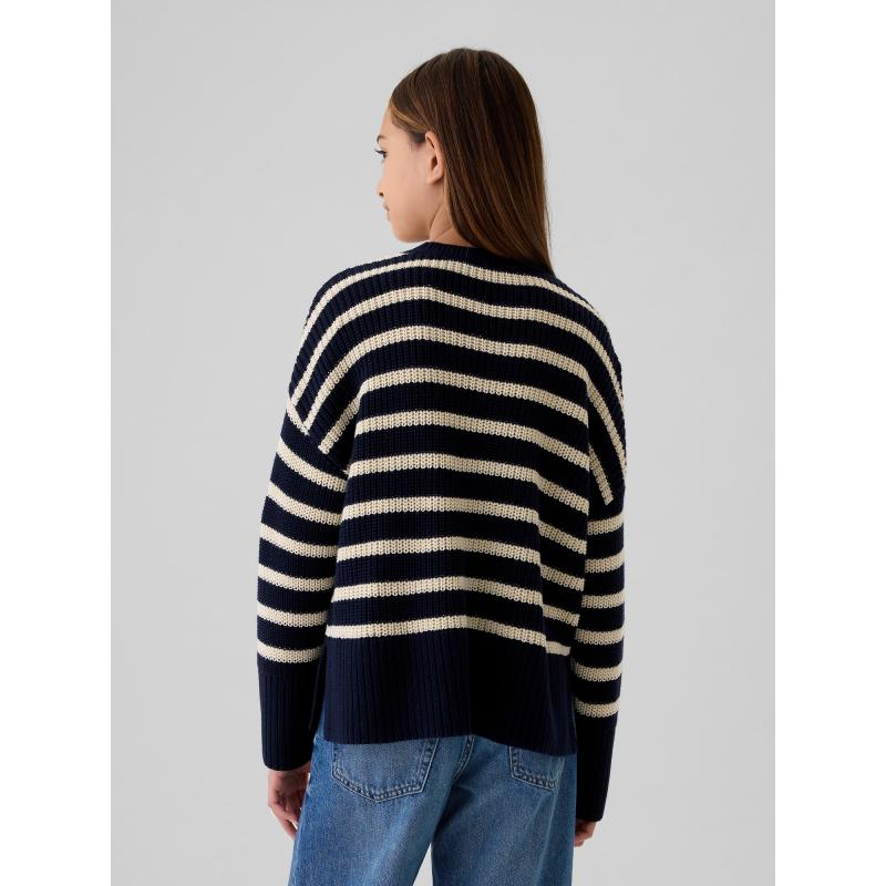 Gyerek túlméretezett csíkos pulóver