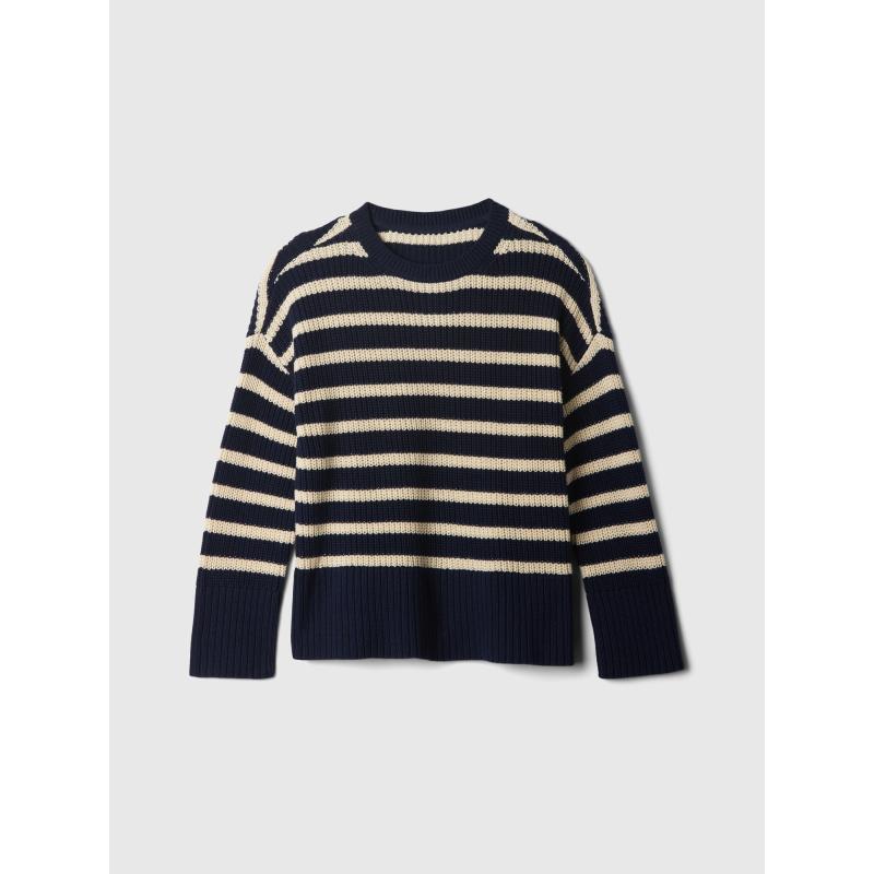 Gyerek túlméretezett csíkos pulóver
