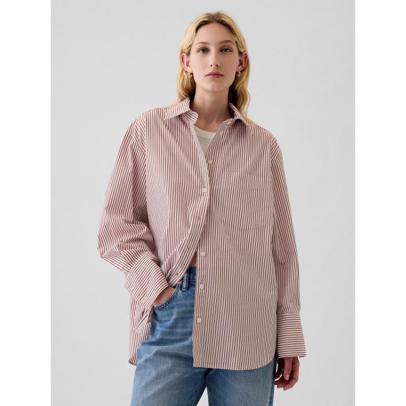 Popelínová košeľa Oversized Veľká košeľa