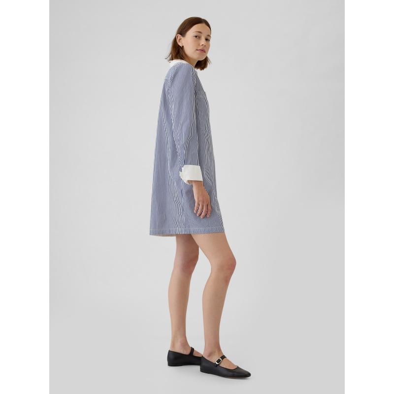Pruhované košilové mini šaty