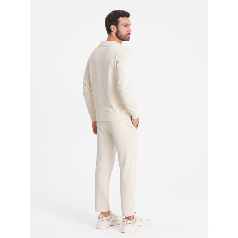 Pánská souprava mikina + tepláky krémová V11 Z78