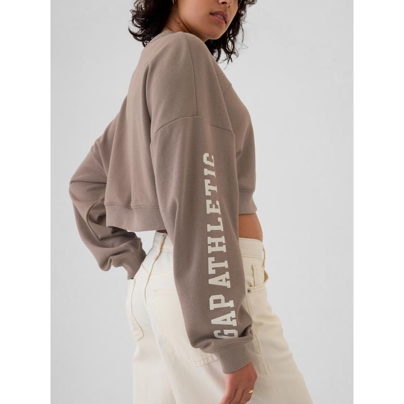 Crop pulóver logóval