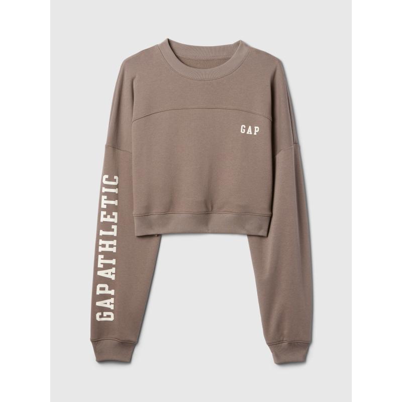 Crop pulóver logóval