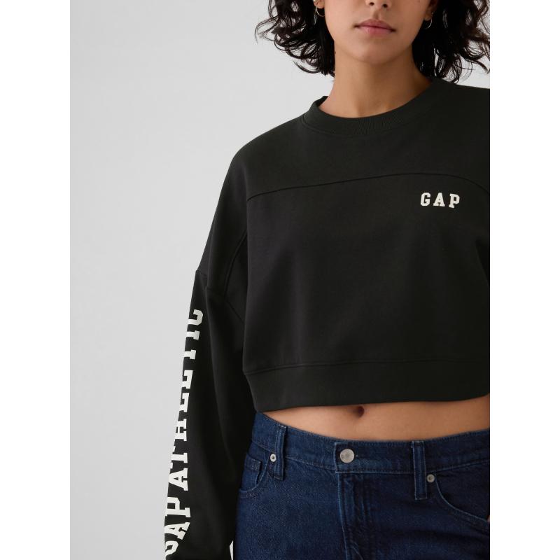 Crop pulóver logóval