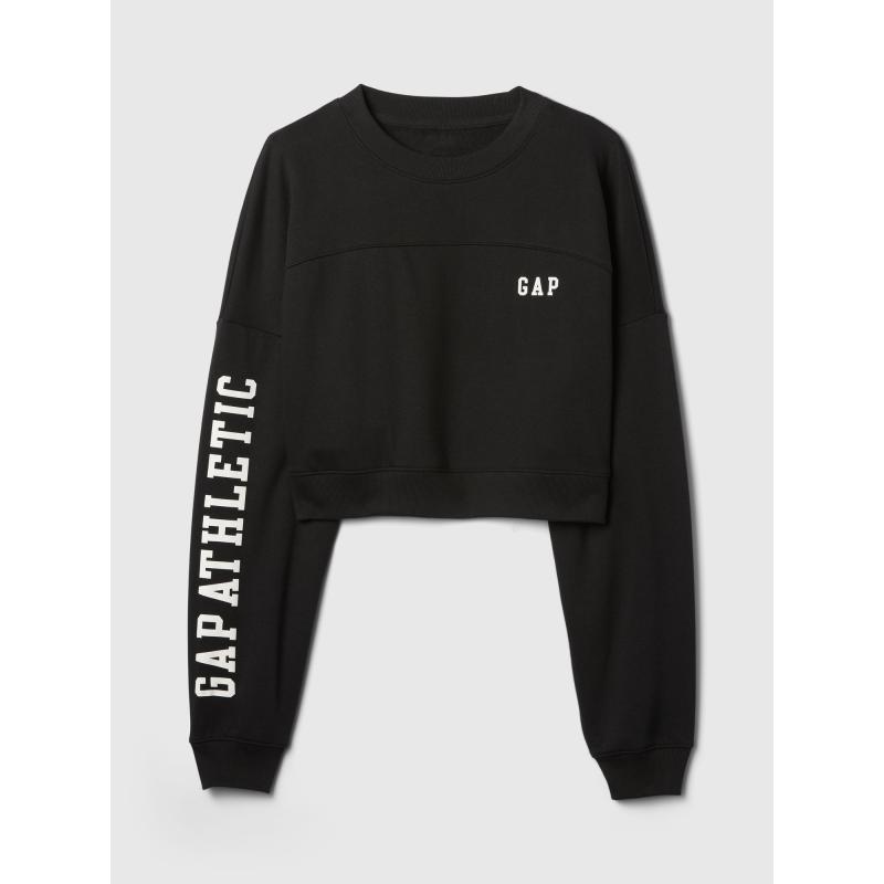 Crop pulóver logóval