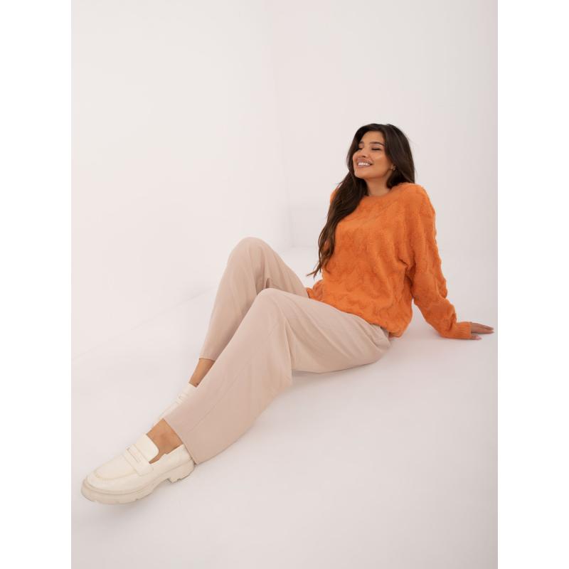 Dámské kalhoty z viskózové látky béžové 