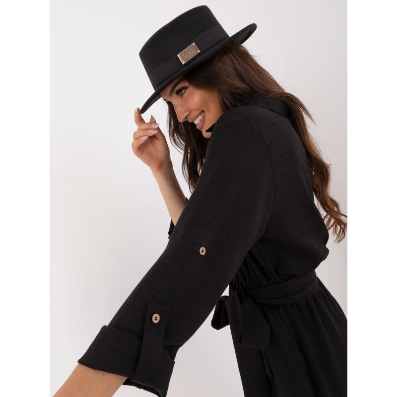 Dámské šaty s rozparky midi ležérní černé 