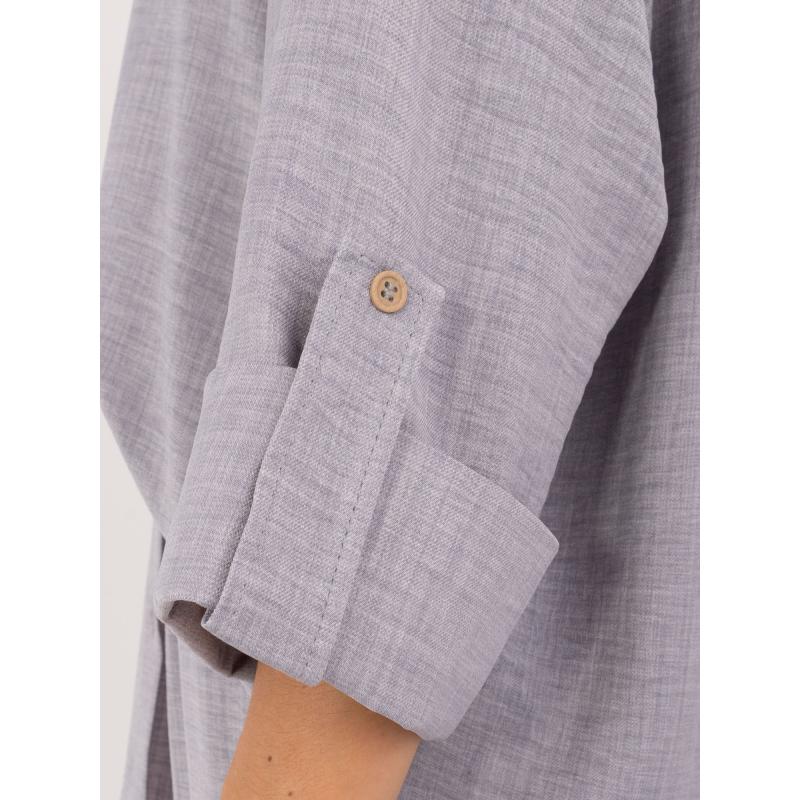 Dámsky komplet nohavíc so širokými nohavicami sivý