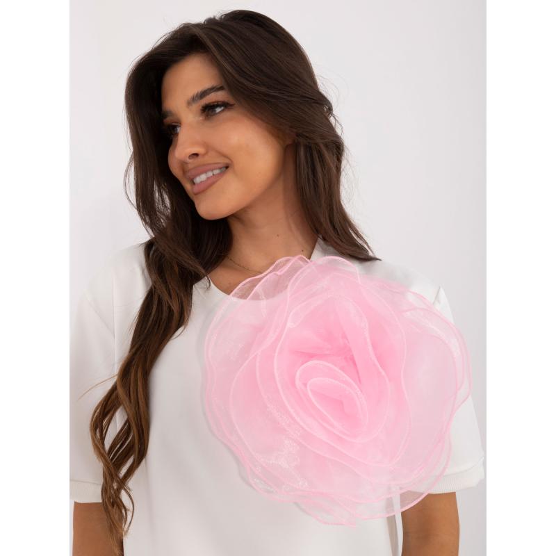 Dámská halenka s květinou ecru 