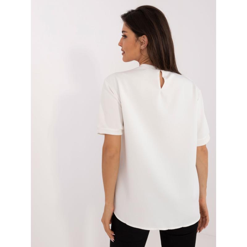 Dámská halenka s květinou ecru 