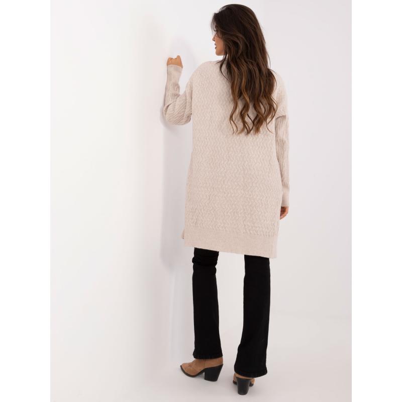 Dámský svetr s copánky béžový 