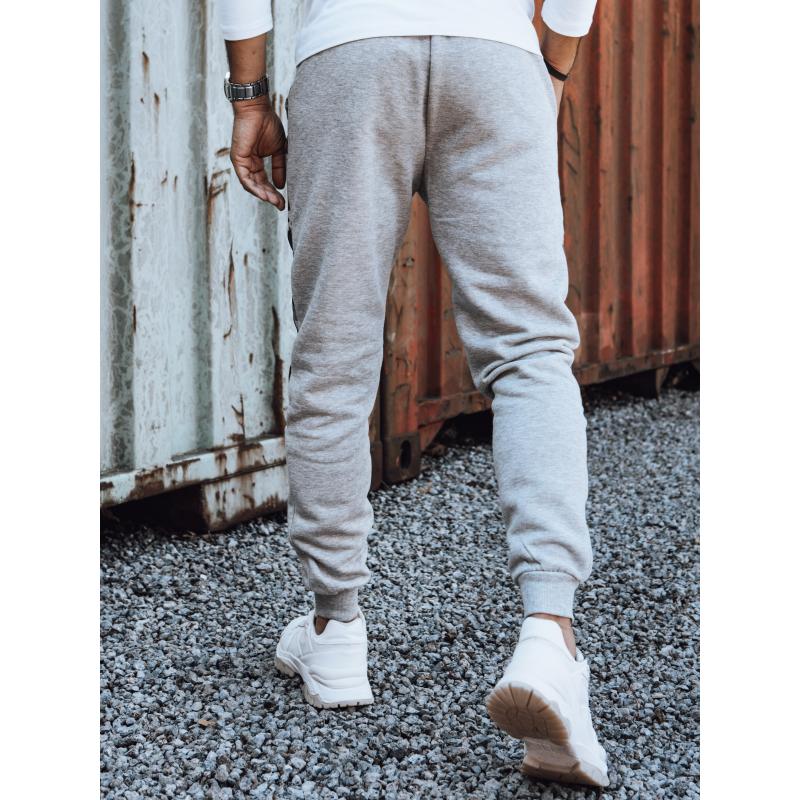 Férfi nyomtatott melegítőnadrág világosszürke