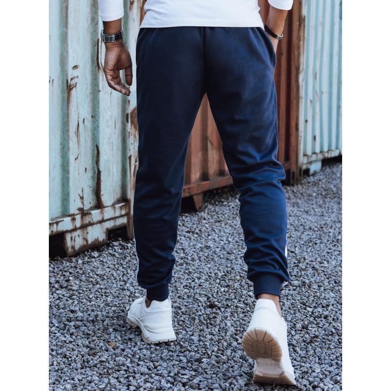 Férfi húzózsinóros melegítőnadrág sötétkék