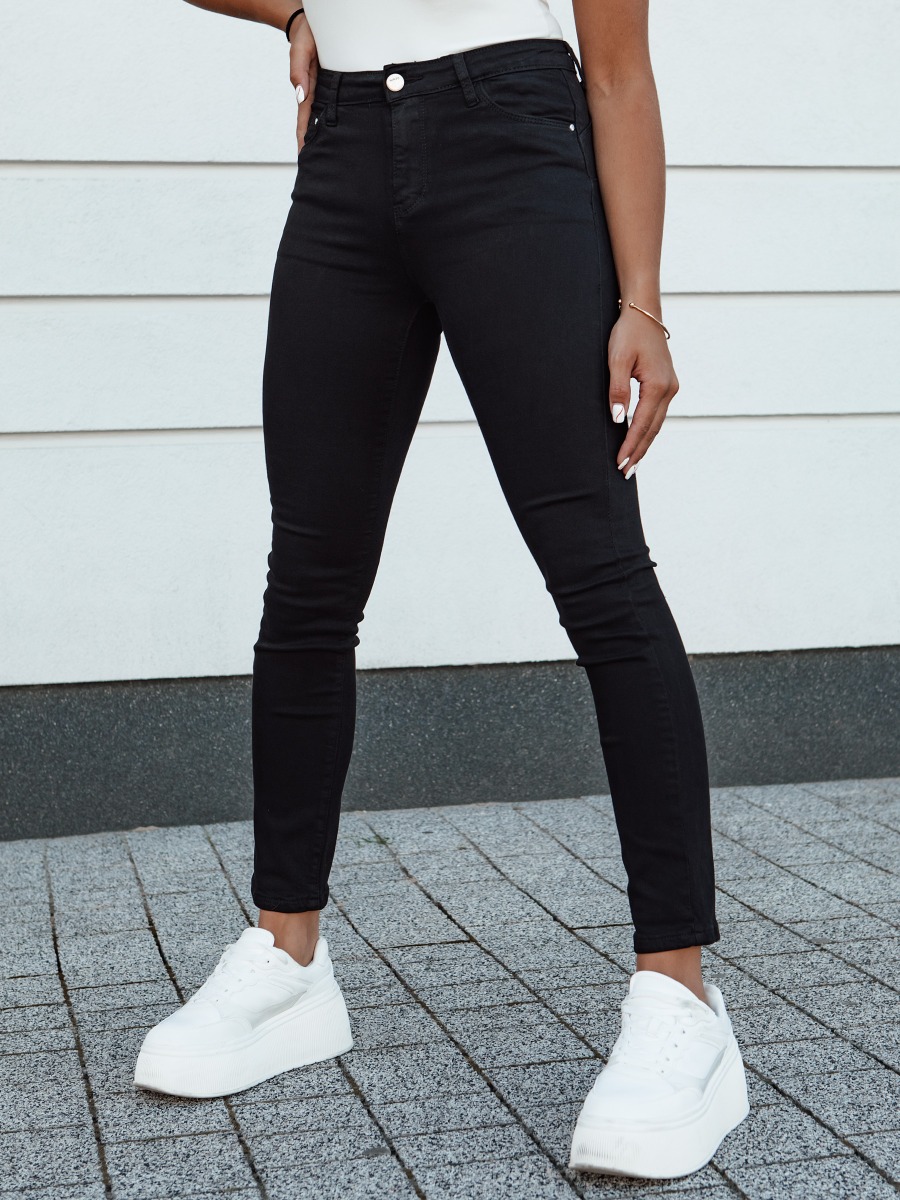 Dámske slim fit džínsy ACORN čierne