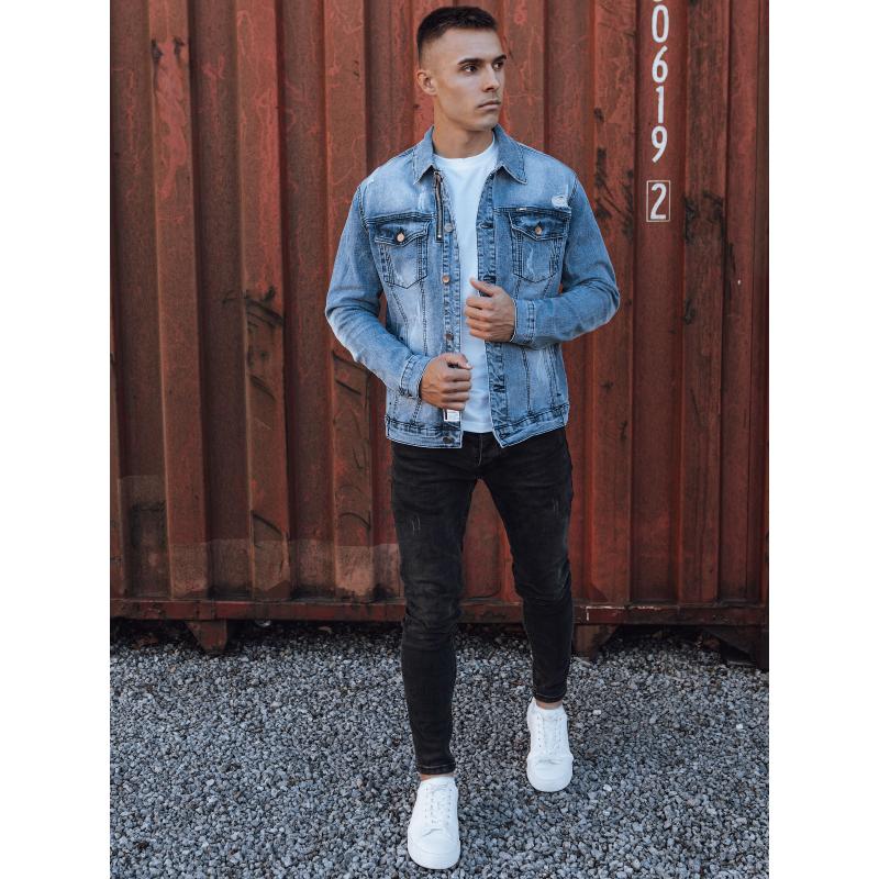 Pánská džínová bunda modrá