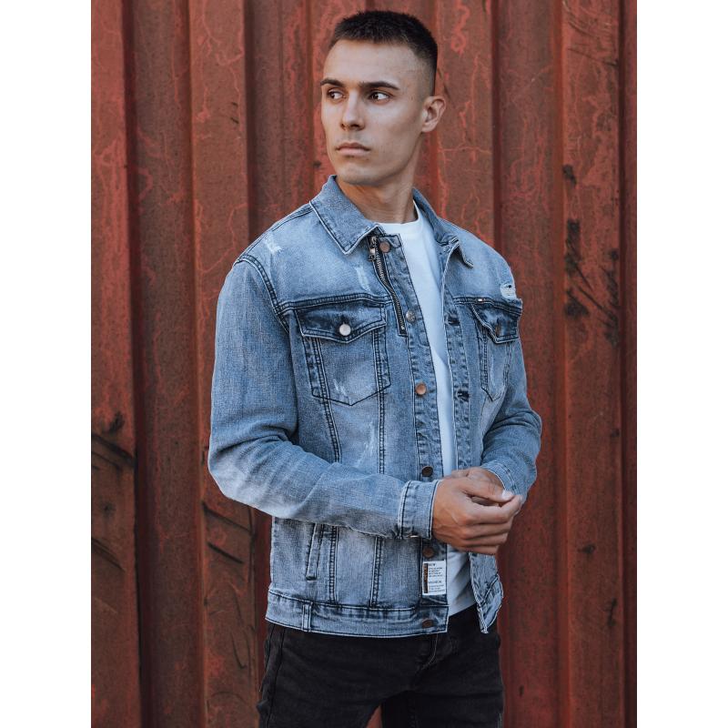 Pánská džínová bunda modrá