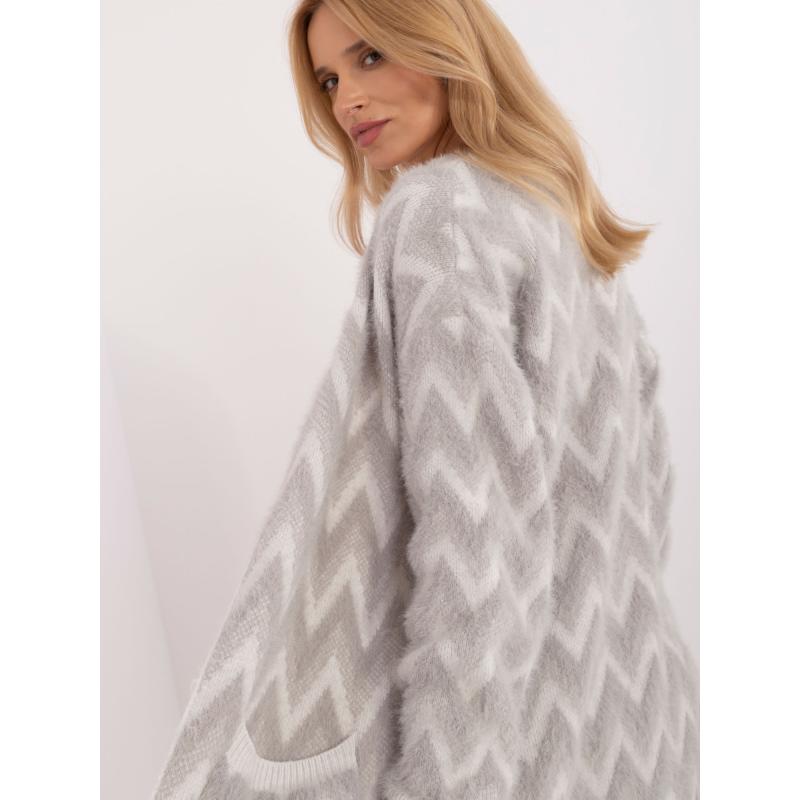 Dámský svetr ze směsi viskózy šedý  