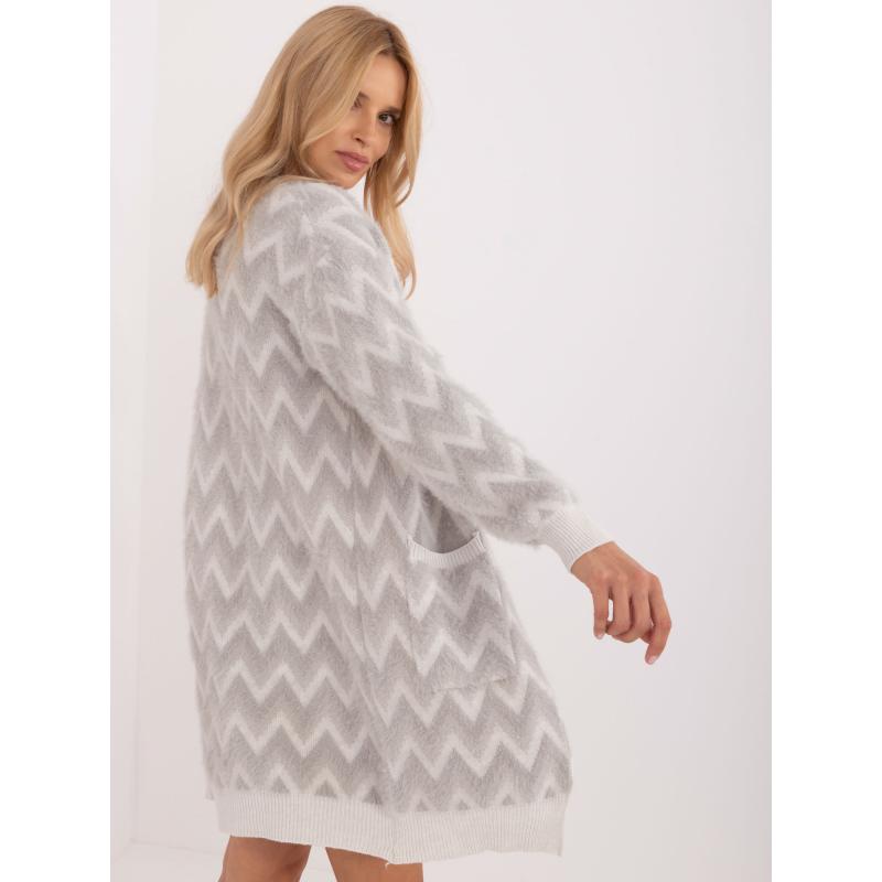 Dámský svetr ze směsi viskózy šedý  