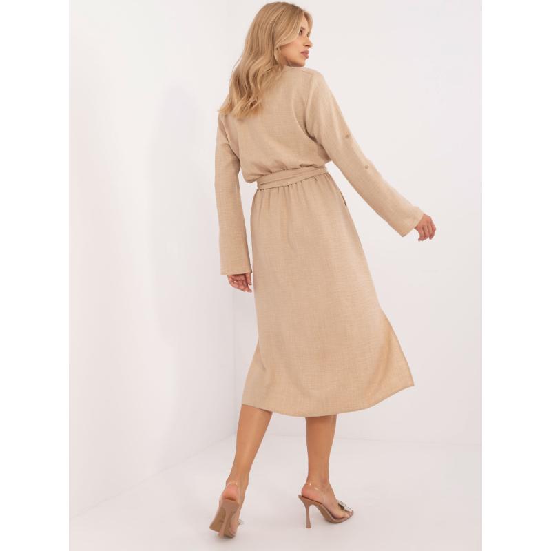 Női 3/4 ujjú ruha bézs